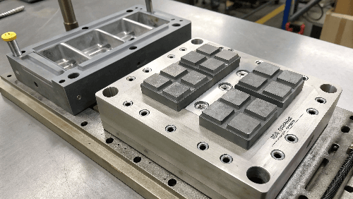 Image showing inserts fitted into a mold cavity plate