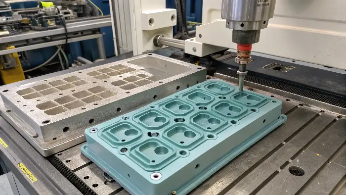 Mold cooling channel layout example