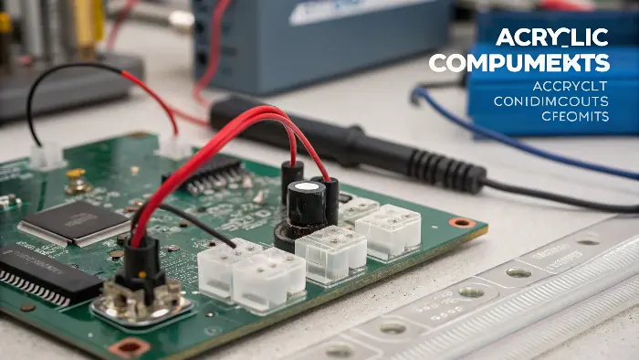 Acrylic sheet effectively insulating electrical contacts