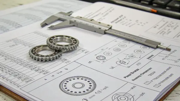 Technical drawing of a locating ring with tolerance callouts