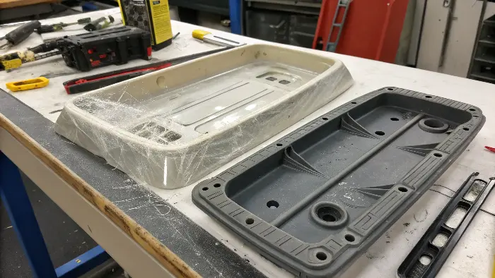 Flash on an injection molded part