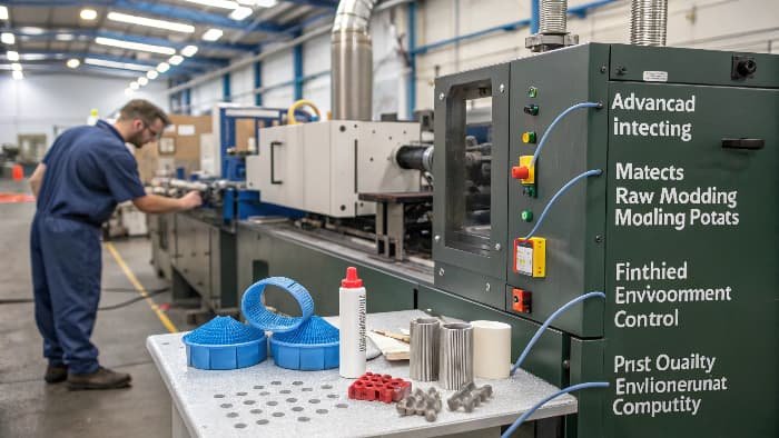 Cleanroom environment for injection molding