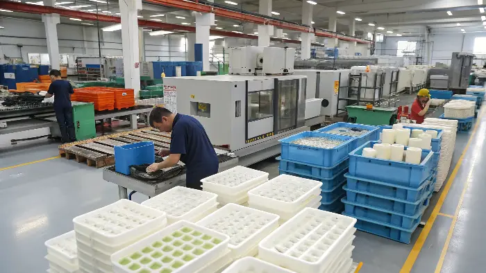 Map of China highlighting industrial regions for injection molding