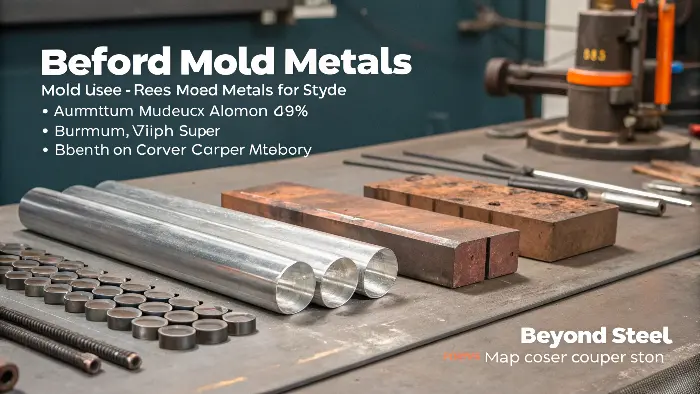 An aluminum mold next to a steel mold, showing the difference in material