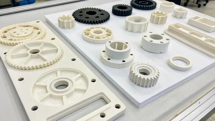 A precisely molded plastic component