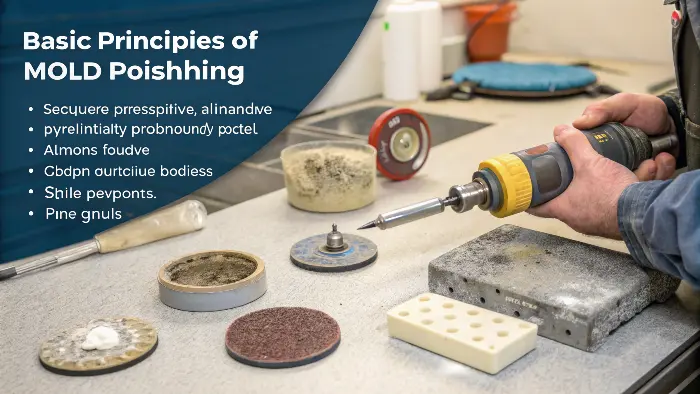 Various mold polishing tools and abrasives
