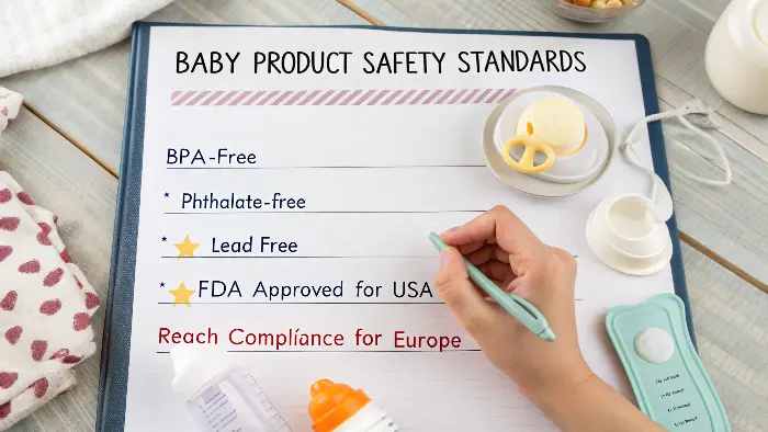 A certificate of compliance document with FDA and REACH logos.