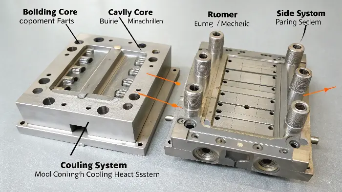 The seven basic components of an injection mold