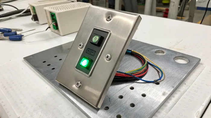 IP65 Rated Exit Button in Sheet Metal Enclosure