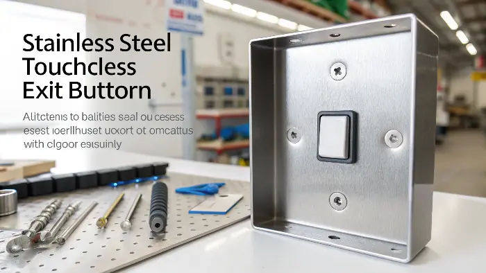 Stainless Steel Touchless Exit Button Integration