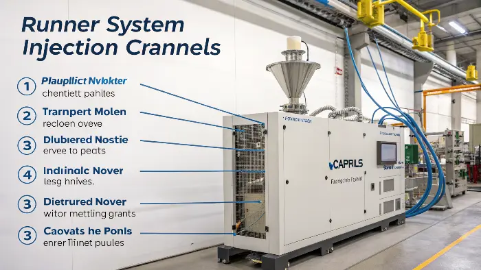 Cold runner system versus a hot runner system diagram