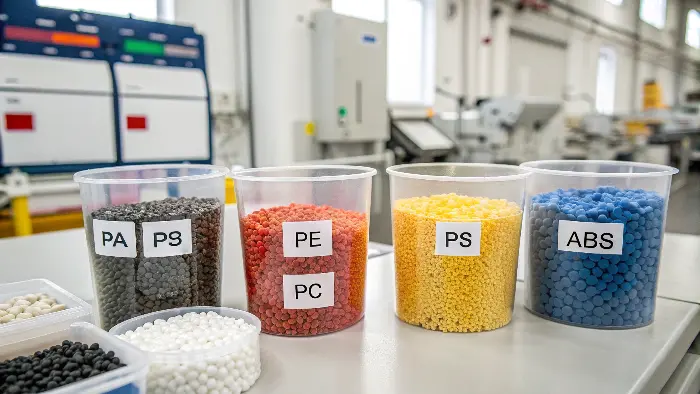 various common plastic resins for injection molding