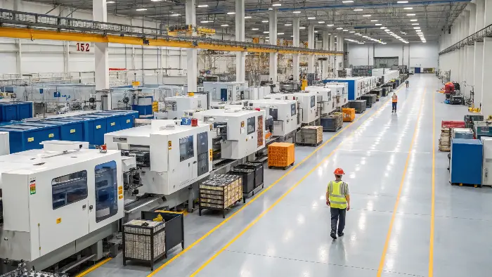 A world map highlighting major manufacturing hubs