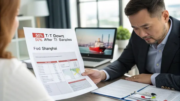 A diagram explaining international shipping Incoterms like FOB and EXW