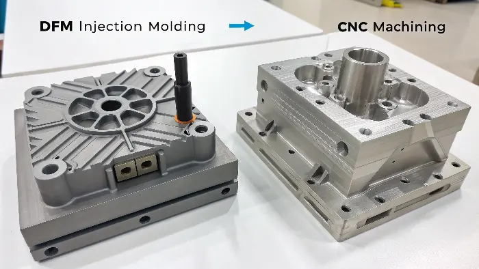 DFM for Injection Molding vs. CNC Machining