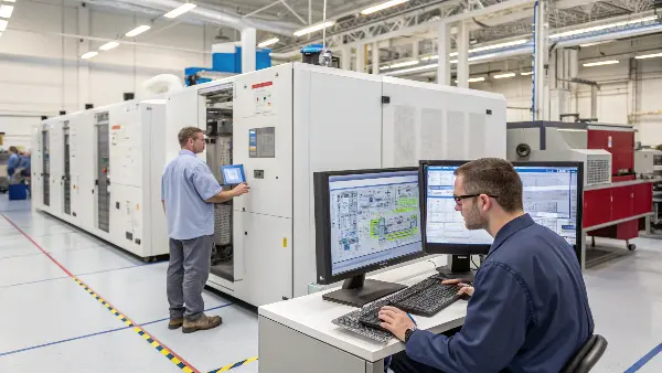 CKMOLD engineer analyzing mold temperature data on a computer screen