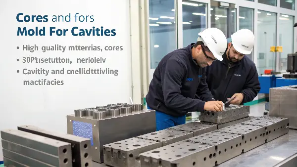 A block of high-grade mold steel being prepared for heat treatment.