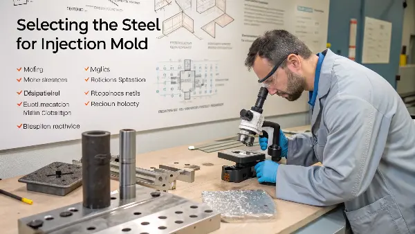 A selection of different steel blocks for injection molds