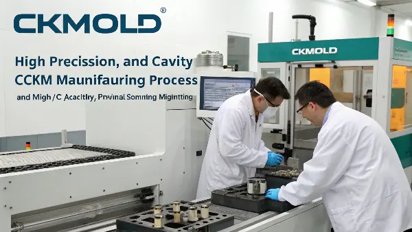 A close-up of a high-precision mold cavity being measured by a CMM machine.