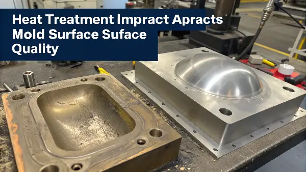 An industrial furnace with a glowing hot mold component being carefully positioned for heat treatment.