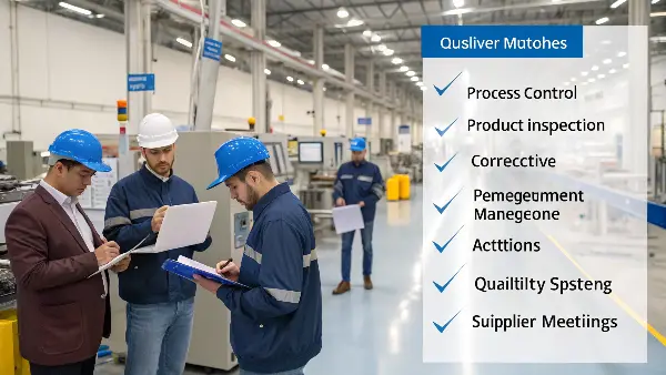 A flowchart showing the four methods of quality control.