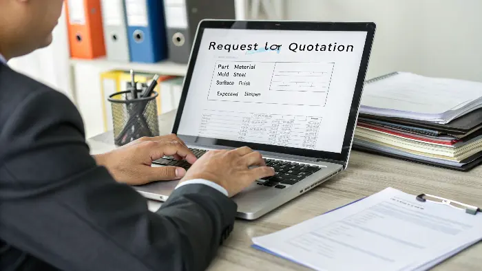 An engineer preparing a detailed RFQ for a mold quote
