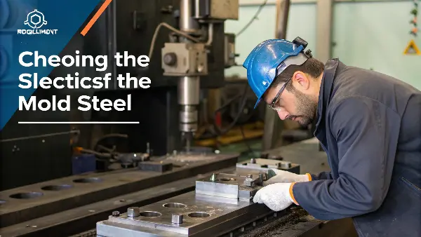 A close-up of a high-precision injection mold cavity, showing its intricate details.