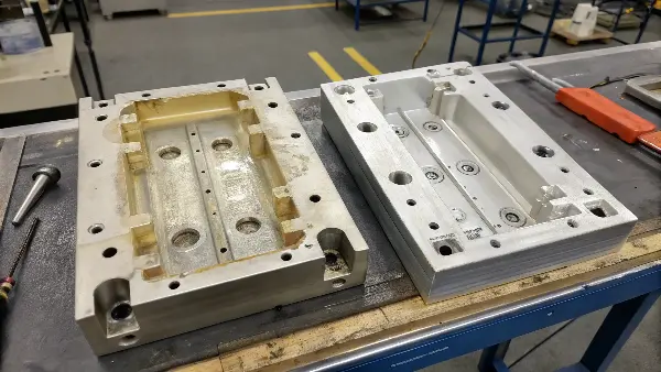 Flash and Short Shot Injection Molding Defects An image comparing a part with flash and a part that is a short shot.