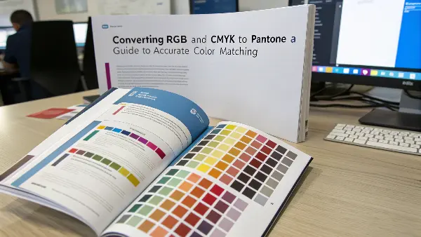 Accurate color matching guide showing RGB, CMYK, and Pantone swatches