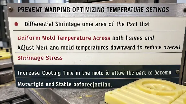 Warping in Plastic Injection Molding A photo of a flat plastic part that is noticeably warped and bent.
