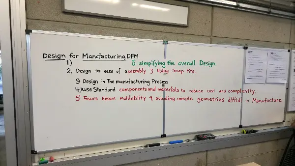 A diagram showing the 5 principles of DFM