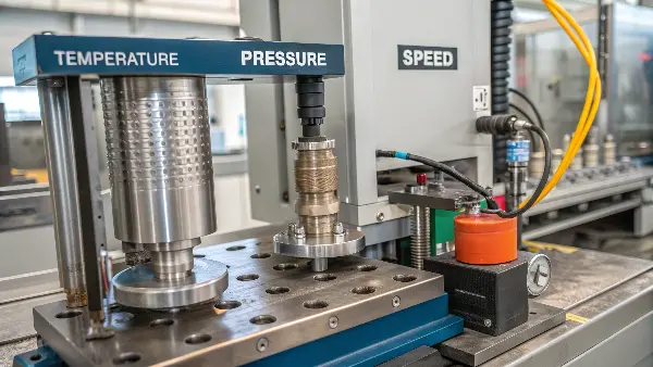 Diagram showing the key injection molding parameters.