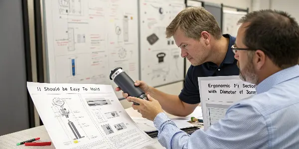 A side-by-side comparison of a customer wish list and a technical document.