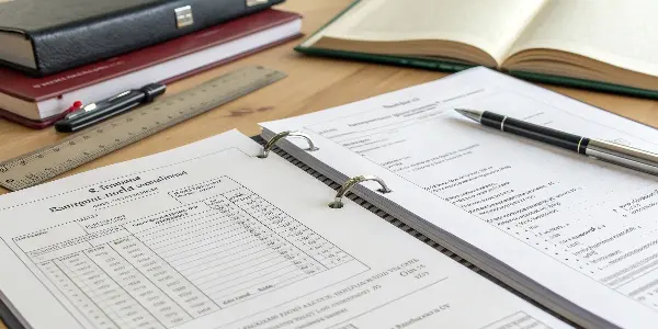 An engineer reviewing a detailed technical specification document on a computer screen.