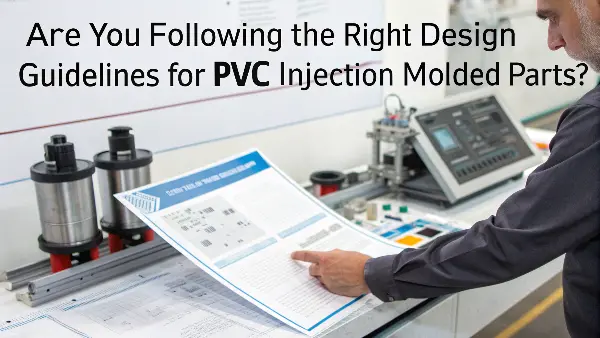 A detailed CAD design of a PVC part on a computer screen.