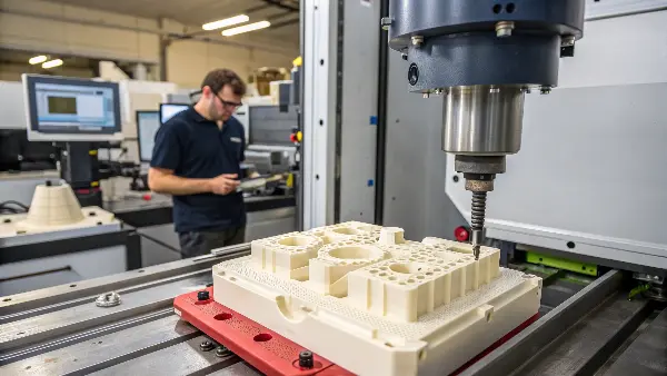 Close-up of a detailed 3D printed mold cavity