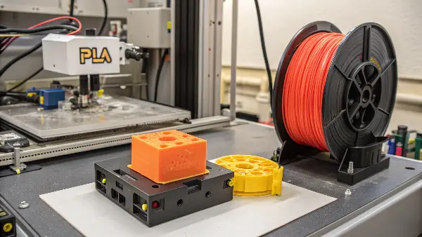 A melted and deformed PLA 3D printed part.