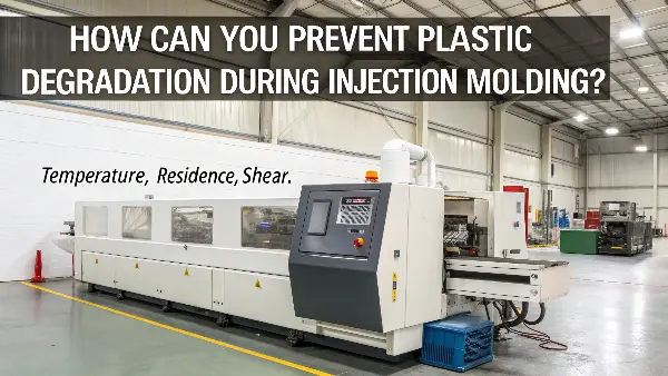 Process Optimization for Injection Molding A diagram showing the injection molding barrel with zones for temperature, residence time, and shear stress indicated