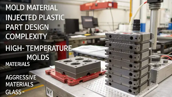 A collection of 20 plastic parts injection molded from a single 3D printed mold.