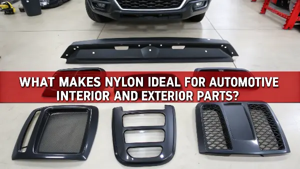 Nylon Automotive Interior A car's interior showing a sleek nylon dashboard trim and door handles.