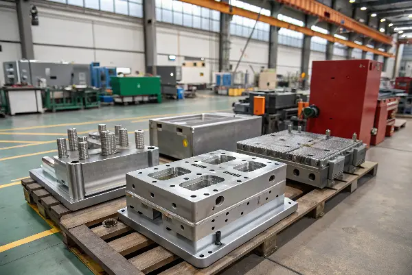 Rapid Tooling vs Production Tooling Side-by-side comparison of a simpler aluminum rapid tool and a complex hardened steel production tool.