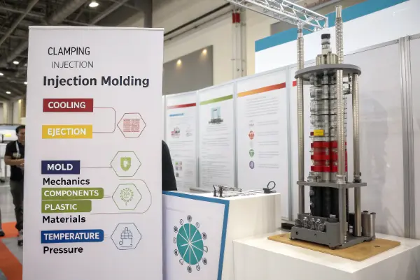 An overview diagram of the injection molding process
