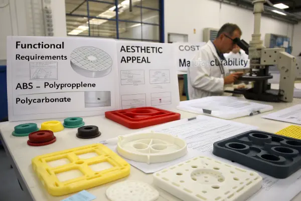 A collection of colorful plastic pellets representing different material types.