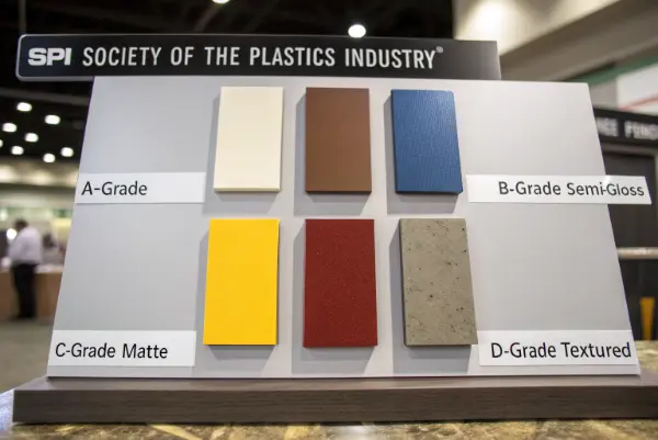 A chart showing the different SPI finish standards from A to D.