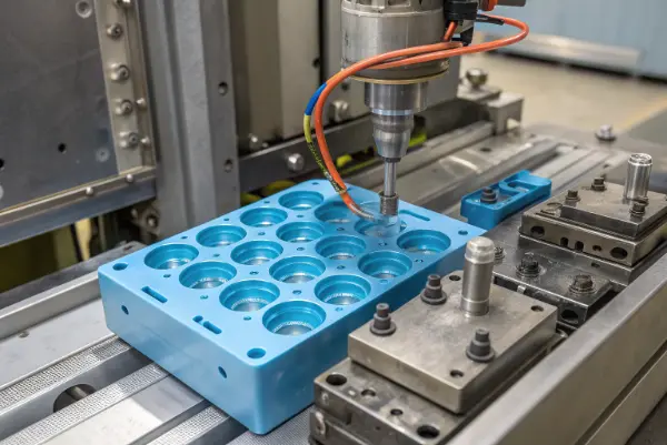 A diagram showing the full injection molding cycle