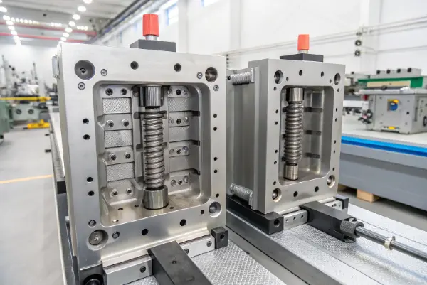 An injection molding machine with the clamping unit and injection unit highlighted.
