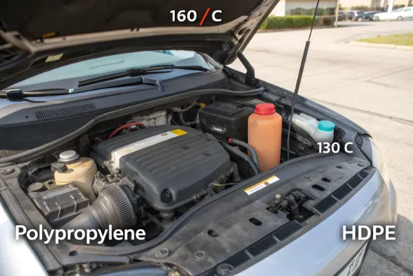 Automotive engine bay plastic components Automotive engine bay plastic components