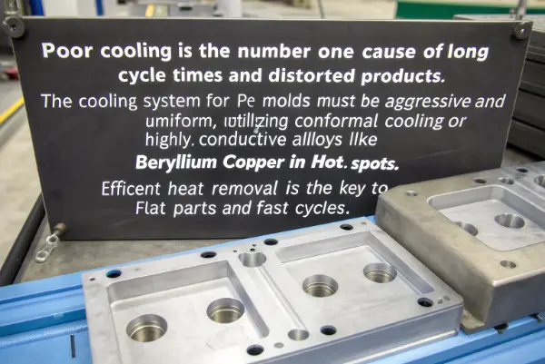 Cooling channels in injection mold