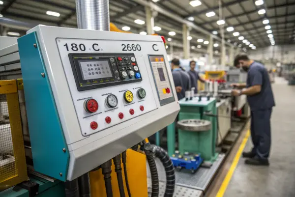 Temperature control unit for injection molding