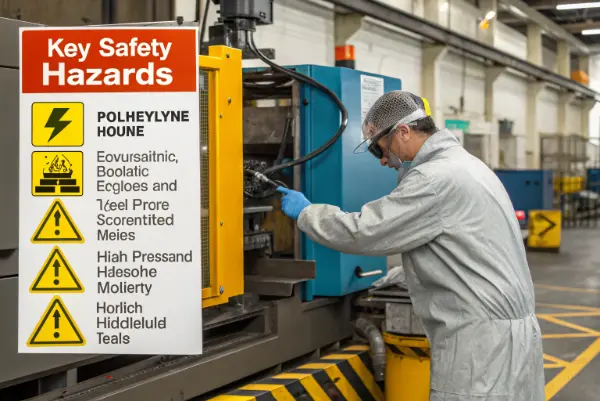 Safety hazards in injection molding factory
